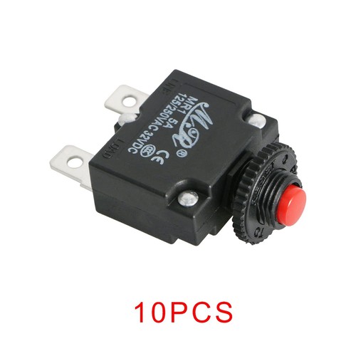 5 Amps Thermal Circuit Breakers Push Button Manual Reset Overload Protector S... - Picture 3 of 4