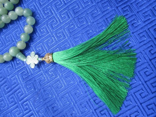 USA Seller GREEN TARA MALA 8mm Green Aventurine Tibetan Buddhist Prayer Beads - Picture 11 of 16
