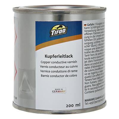 Kupferleitlack (200 ml) - Lack mit Kupferpartikeln - Objekte metallisieren