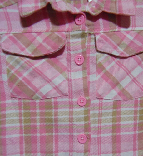 Extremely Me Mädchen Größe 5/6 rosa kariert Knopfleiste Flanell kuscheliges Sakko NEU - Bild 3 von 6