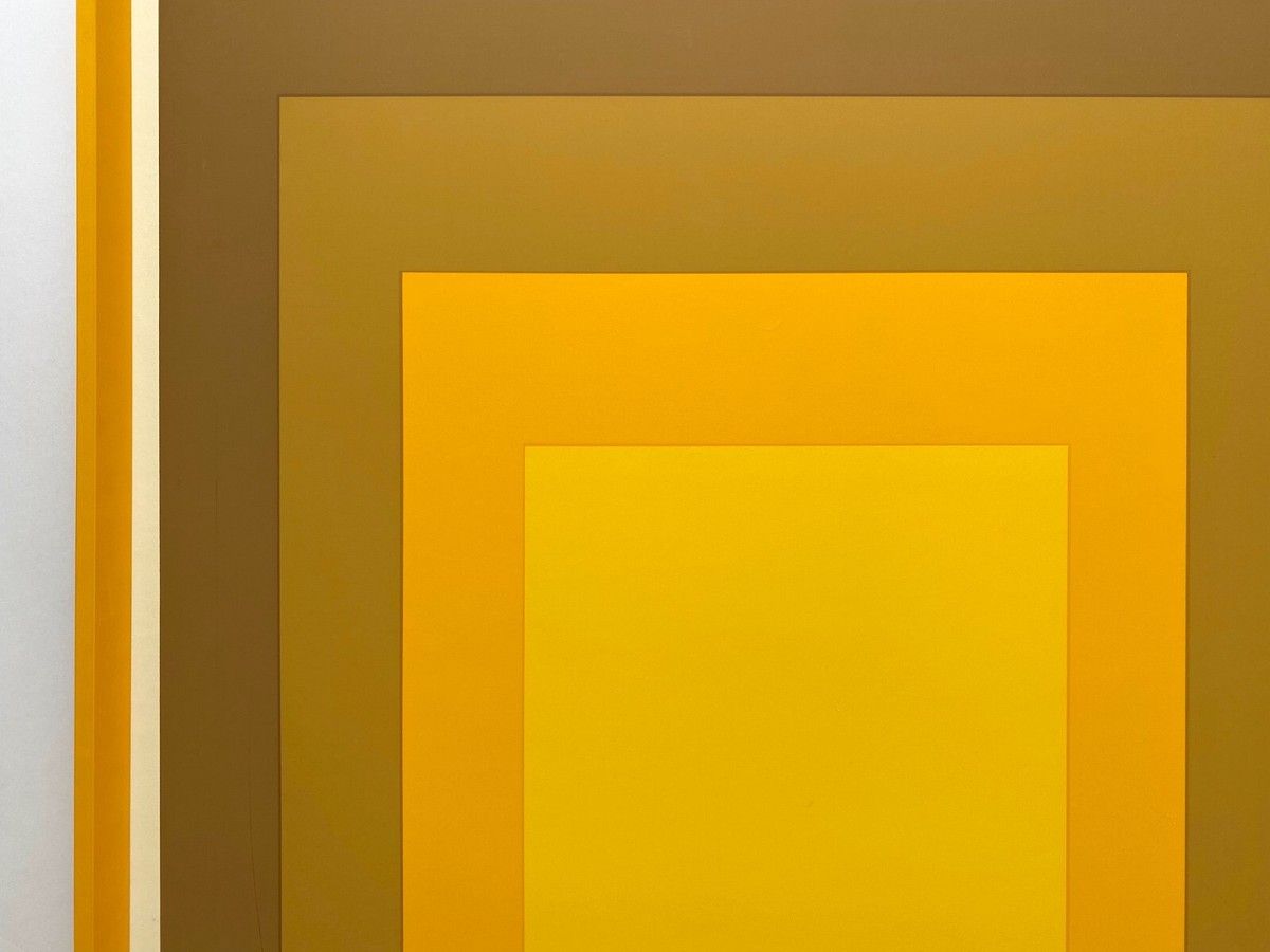 JOSEF ALBERS RARE 1969 MODERNIST SILKSCREEN PRINT FRAMED