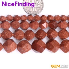 Round Faceted Golden Sandstone Precious Loose Stone Beads For Jewelry Making 15"