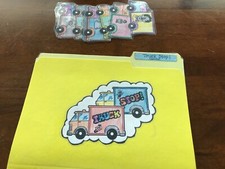 Truck Stop Opposites Grade K language Art file folder game teacher