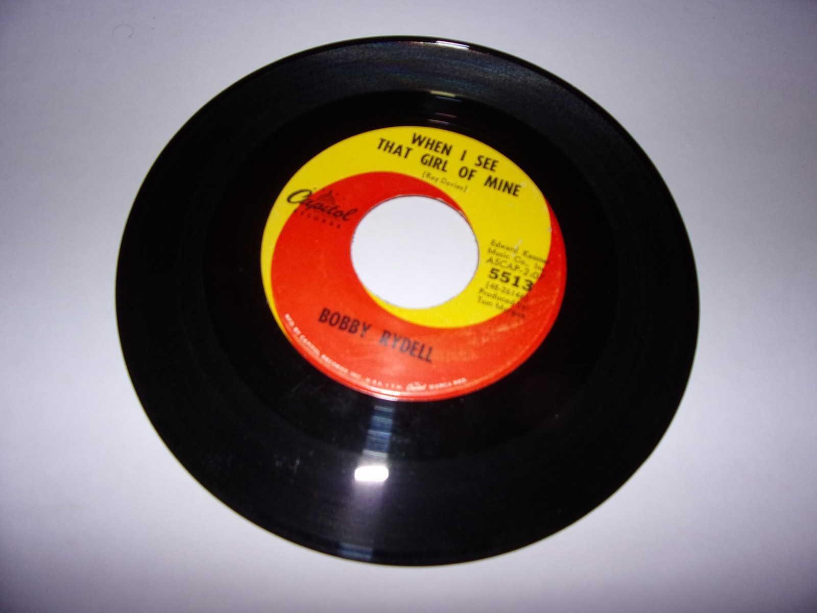 Bobby Rydell: When I See That Girl Of Mine / It Takes Two / 45 Rpm / 1965 / EX