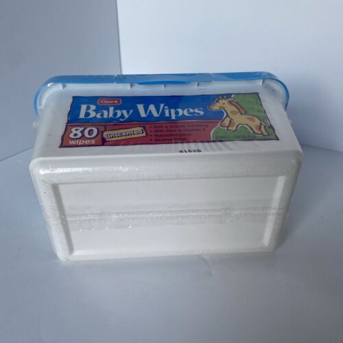 Vtg/NOS Sealed Giant Baby Wipes W/Aloe Reusable Container/Pop-Up Dispenser Prop - Picture 5 of 6