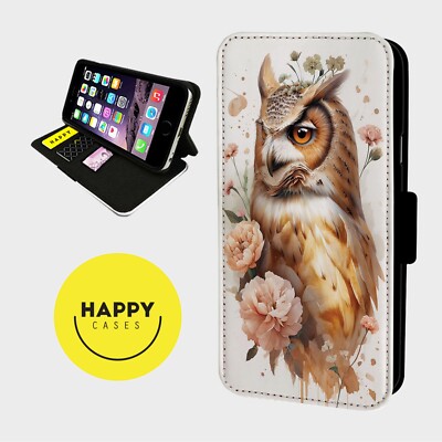 EULE ZARTE BLUMENKUNST - Kunstleder Klapp Handy Hülle Cover - iPhone/Samsung