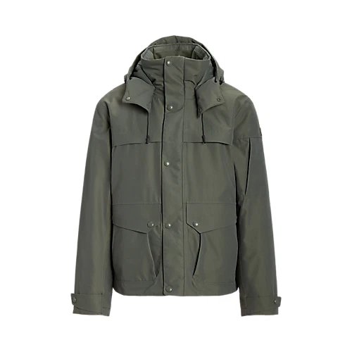$598+ Ralph Lauren Water-Repellent Faille Hooded Jacket Men's Sz XS RLX  Green - Image 4 of 4