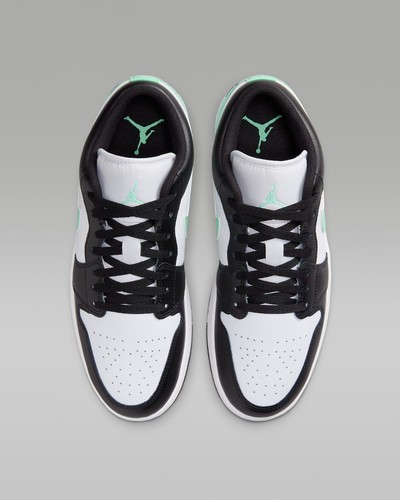 Nike Air Jordan 1 Low Sneakers Shoes White/Green Glow/Black 553558-131 US 7-12 - Picture 4 of 8