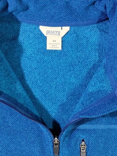 Duluth Mens Fleece Vest 2XL Full Zip Polyester Sleeveless Warm Layer - Picture 3 of 5