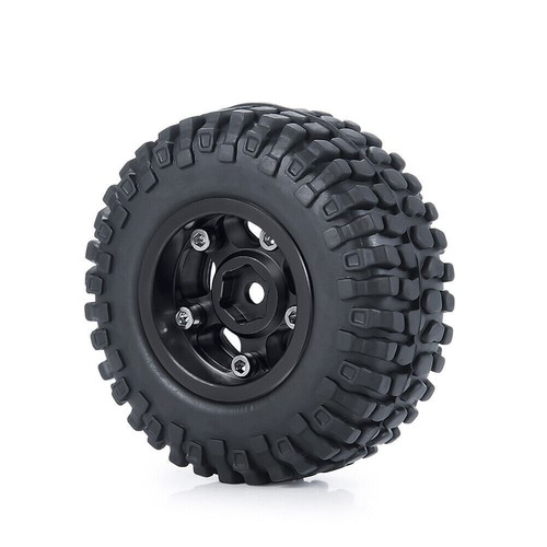 Juegos de neumáticos de aleación CNC 1,0"" con llanta de rueda Beadlock para automóvil sobre orugas de radiocontrol 1/24 axial SCX24 - Imagen 117 de 124