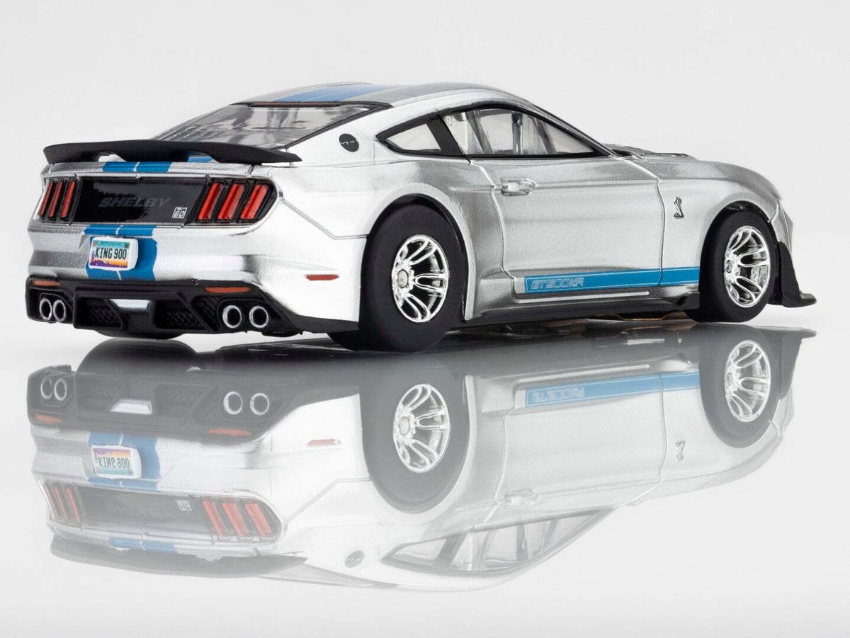 AFX 22099 Ford Shelby Mustang GT500KR Silver/Blue Mega G+ HO