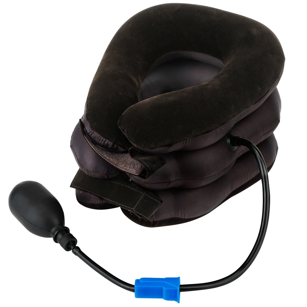 Inflatable Travel Pillow for Airplane – Neck and Spine Support with Pump  