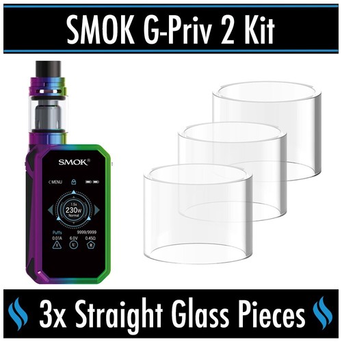 3x SMOK Glass Pieces Spare Pyrex Tube for All SMOK Models Kits and Tanks 2ml TPD - Picture 30 of 64