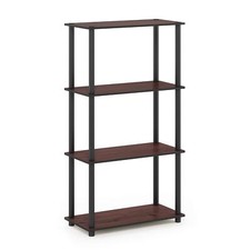 Furinno Turn-N-Tube 4-Tier Multipurpose Shelf Display Rack Round Tubes