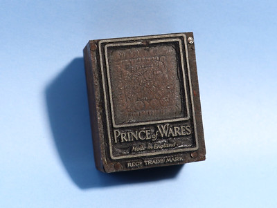 Antiker '' Prince of Wares '' Werbedruckblock EMAILLE KOCHGESCHIRR #B686
