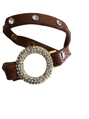 NWoT BKE from Buckle Brown Wrap Bracelet Leather Rhinestones Grommets 22'' long