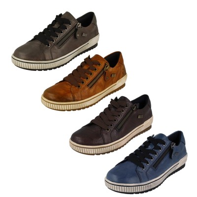 Ladies Remonte D0700 Casual Shoes With Side Zip And Remonte Tex