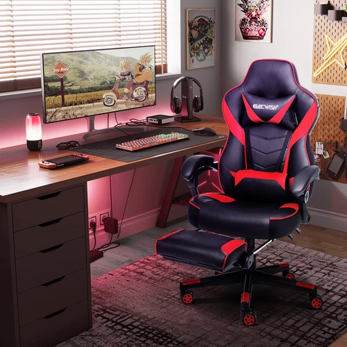 ELECWISH Gaming Chair Ergonomic Office Chair Swivel Racing Computer Seat
