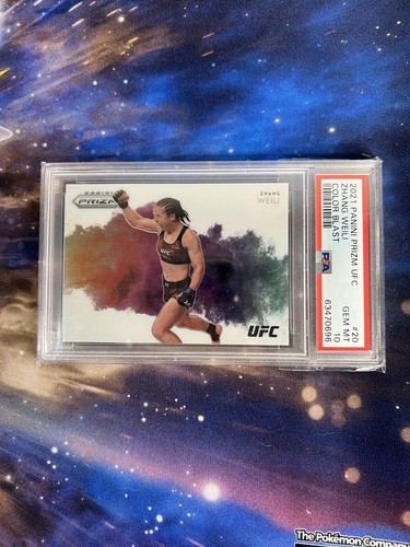 Zhang Weili #20 2021 Panini Prizm UFC Color Blast card