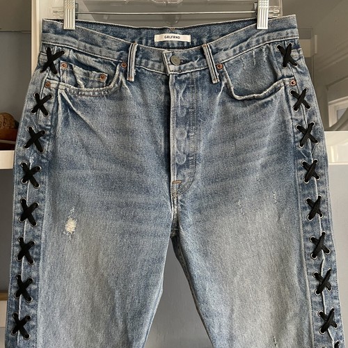 GRLFRND Karolina Side Lace-up Skinny Jeans Hight Waist in Imperial Wash 29 - Picture 2 of 10
