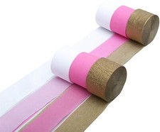 Party Crepe Paper Streamers - 6 Large Rolls, 2in x 120ft - Colorful Decorative