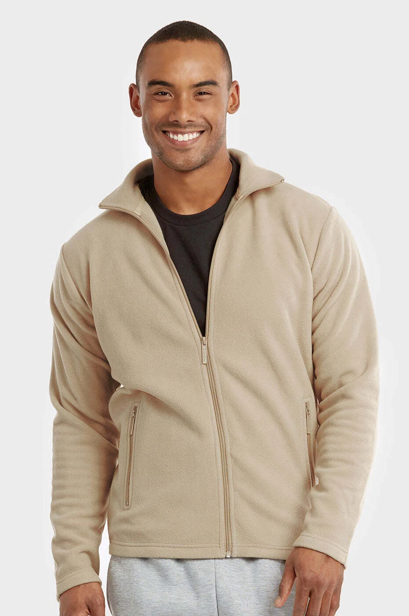 Men's Essentials Knocker Polar Fleece Full Zip Jacket by 247