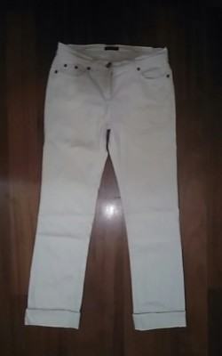 Pantaloni donna Stefanel panna elasticizzati stretch 5 tasche taglio jeans  t. 38 | eBay