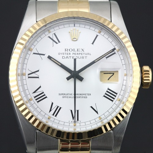 Vintage Rolex Datejust 16013 Cal 3035 Automatic Men`s Buckley Dial Date Watch