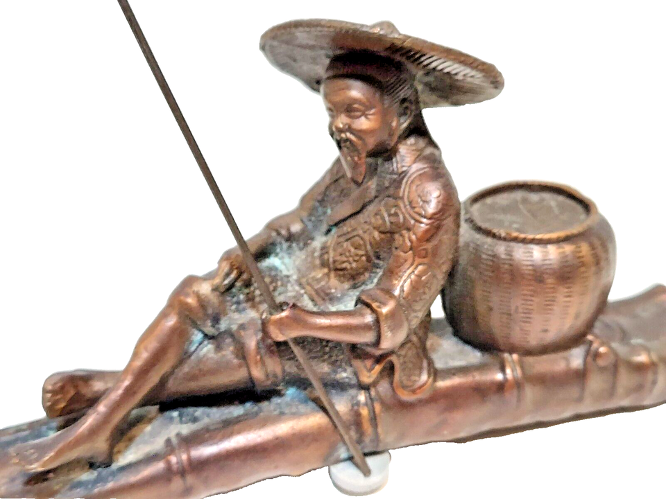 8-vintage-chinese-bronze-feng-shui-fisherman-raft-good-luck-statue
