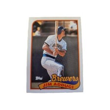 1989 Topps Jim Adduci #338 Milwaukee Brewers MLB Baseball Card (I