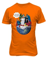 Jesus & Superheroes DC Thats How I Saved The World Christian Earth Funny T-Shirt