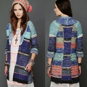 patchwork chunky cardigan