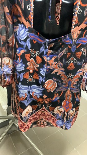 Bardot long sleeve,midi cocktail dress, Aztec,lined ,cut out back, tie size10 - Picture 6 of 8