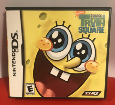 NINTENDO DS SPONGEBOB S TRUTH OR SQUARE COMES W/MANUAL AND CASE