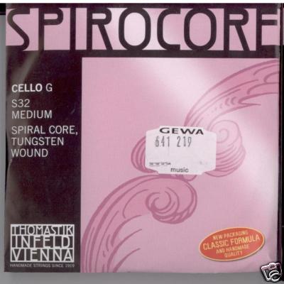 Saite Thomastik Spirocore  f.Cello G-Wolfram-mittel. 4/4