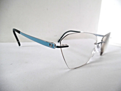 Silhouette Titan Silber/Entenei Blau Geometrisch Brille 5529 70 5010 17 135