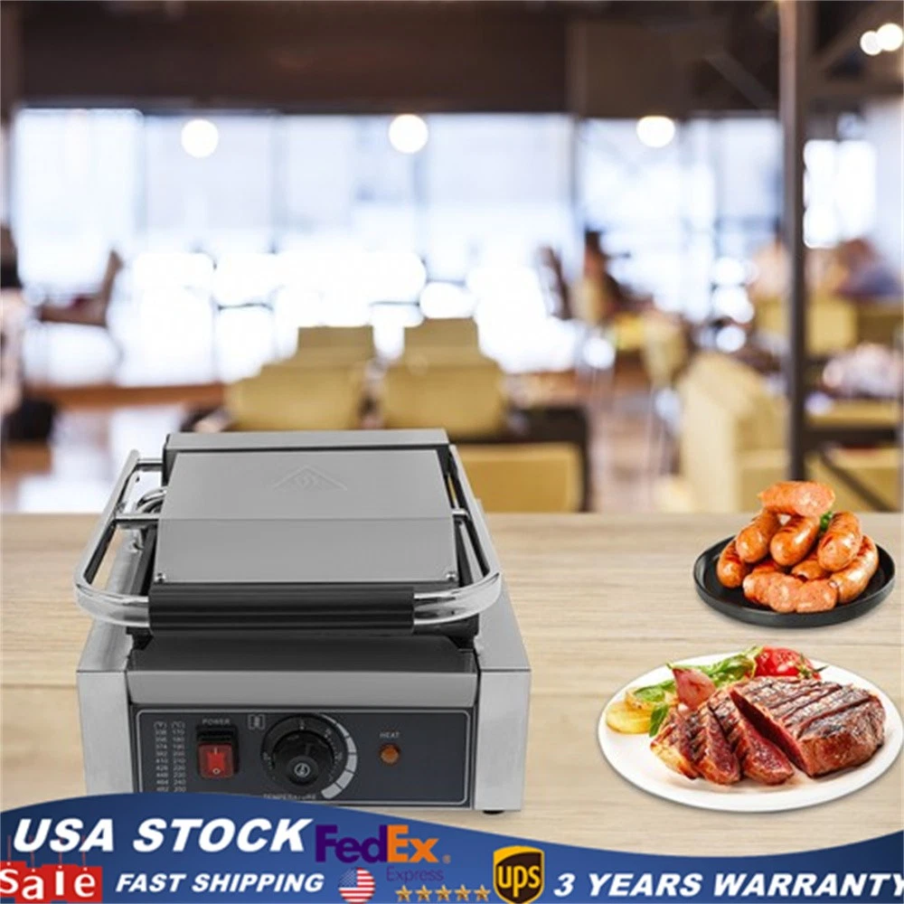 Commercial Panini Press Grill Electric Sandwich Maker Griddle Plate 8"x9" 1800W
Opens in a new windo
