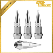 Tire Valve Stem Caps Aluminum Alloy 45mm Spiked Vehicle Wheel Covers Set Of 4 Tire Valve Stem Caps Aluminum Alloy 45mm Spiked Vehicle Wheel Covers Set Of 4