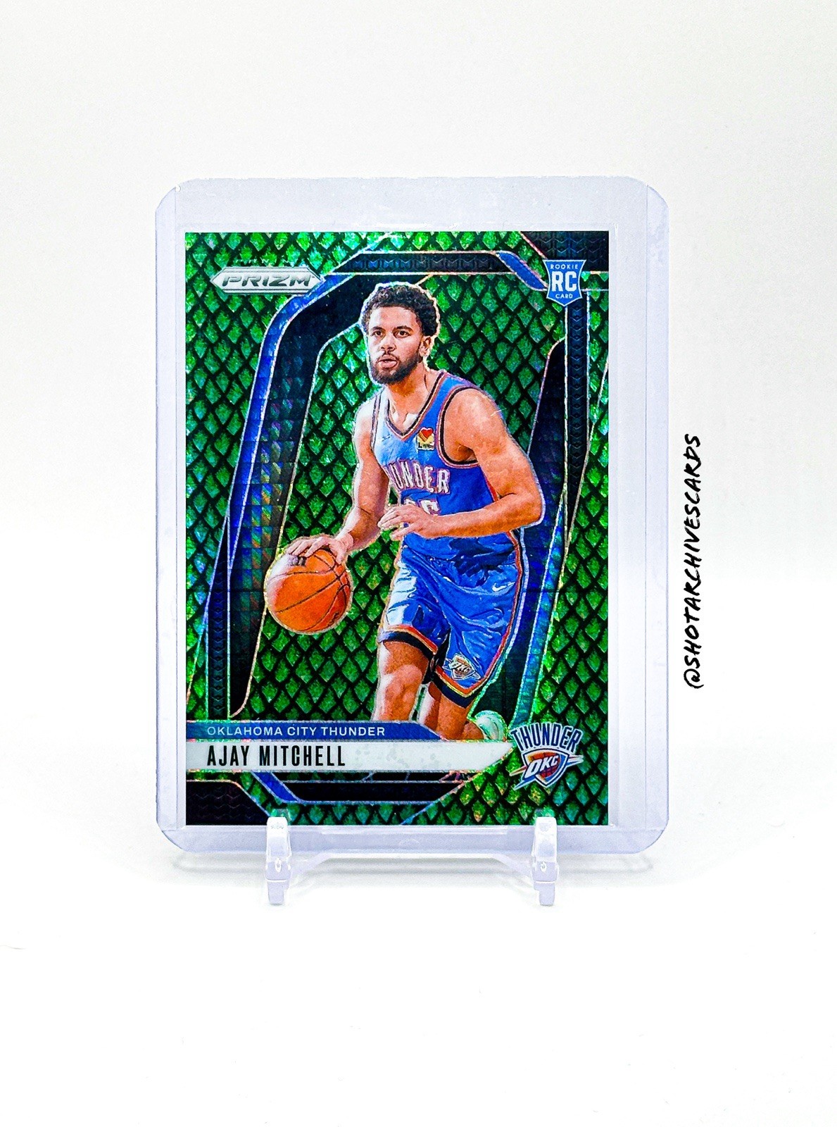 2024-25 Panini Prizm Ajay Mitchell #226 Rookie Jade Dragon Scale 33/48 RC