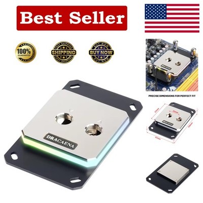 Dracaena.io AMD CPU Water Block, 63x63mm Full Metal RGB Water Cooler for AM4/...
