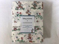 POTTERY BARN KIDS DISNEY HOME X SANDERSON MICKEY MINNIE GARDEN SHEET SET TWIN