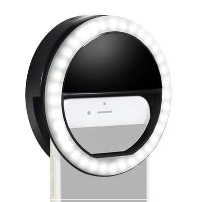 New Soft Light Cell Phone Selfie Ring Light w/ 3 Settings Black