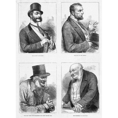 BRITISH GENERAL ELECTION Candidates and Voters - Antique Print 1880