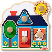 Cute Shapes Jumbo Knob Wooden Puzzle  Chunky Baby Puzzle for Toddlers 1 