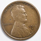 1912-S Lincoln Wheat Penny San Francisco Mint Fine (F)