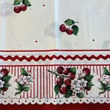 Happy Times Cherry Sprig Branch Flower Stripe Border Sharon Evans Yenter 1.3 Y