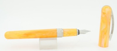 Visconti Breeze Mandarin Orange & Chrome Fountain Pen - Medium Nib - New in Box