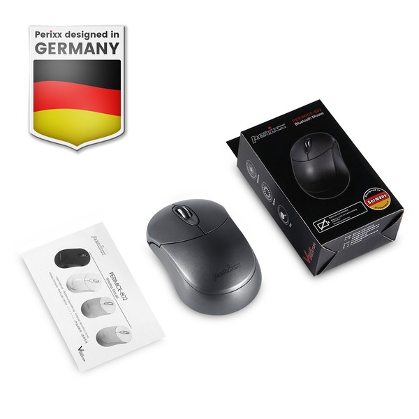 Perixx PERIMICE-802IN Maus BeidhäNdig Rf Wireless+ Bluetooth Optisch - ~D~-image
