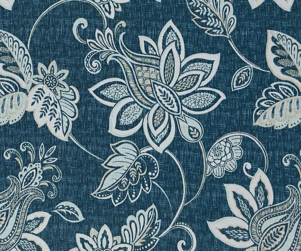 Eclipse Phoenix Blackout Curtain Rod Pocket Panel Set of 6 Indigo Bontanical - Image 4 of 4