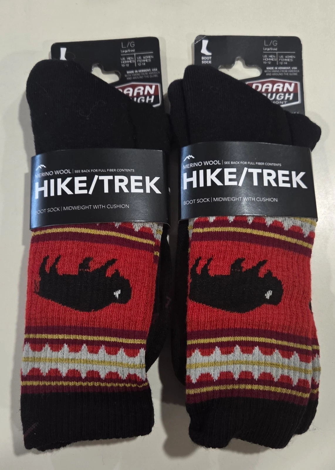 LOT of 2 DARN TOUGH 1980 Black MIDWEIGHT with CUSHION BOOT'S SOCK Bison Large
Opens in a new window